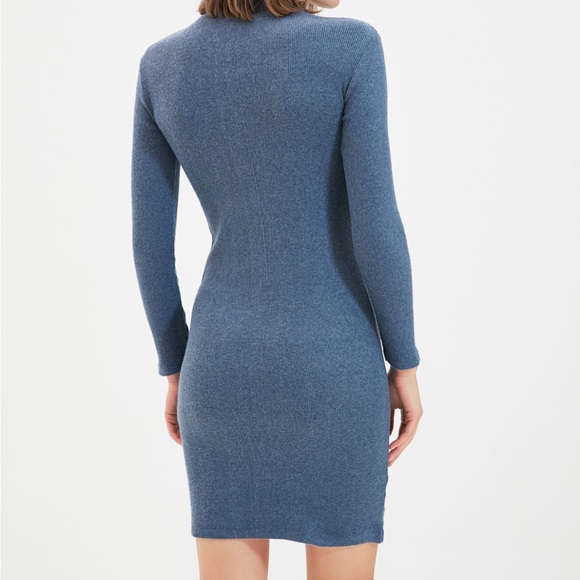 Ribbed knit cozy winter dress size S - Picture 4 of 4